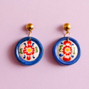 Arete Circular Azul
